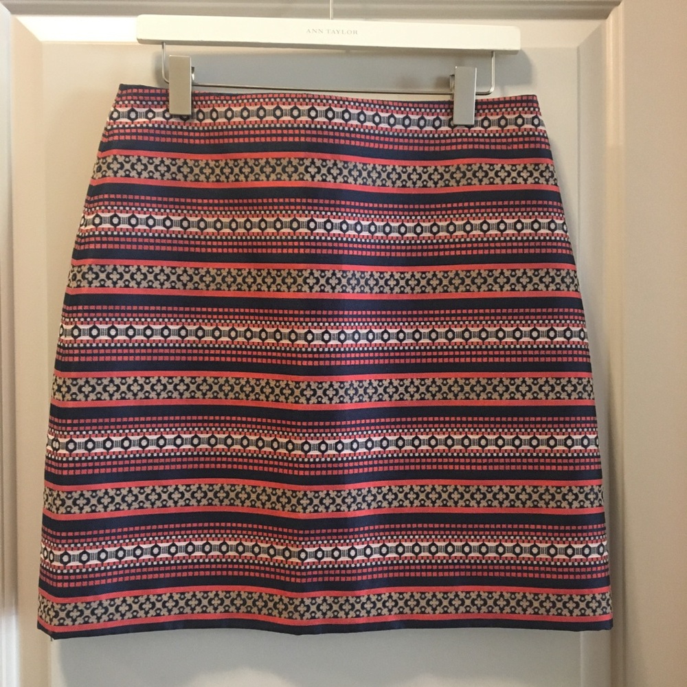 LOFT Boheme Blue Shift Skirt
